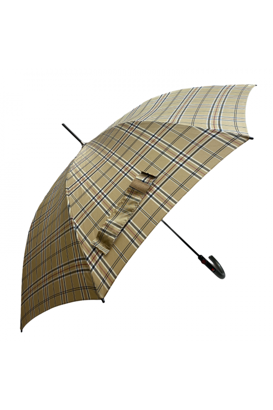 Parapluie canne à carreaux