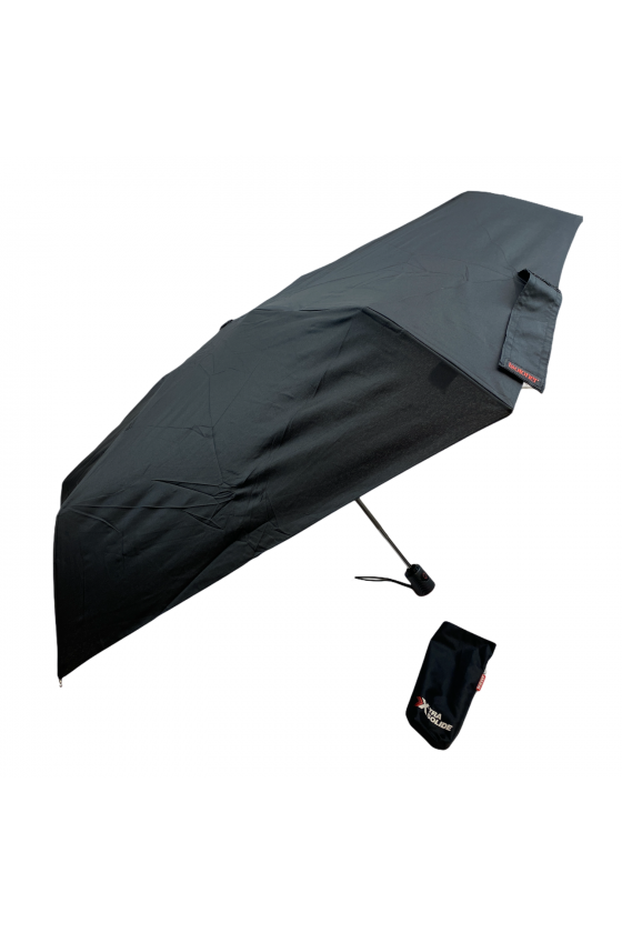 Parapluie pliable avec poignée droite imitation carbone