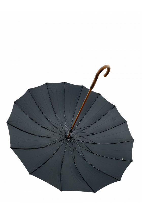 Parapluie canne bois