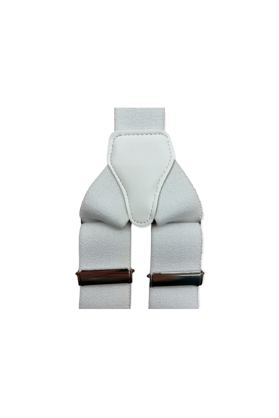 Bretelles blanche pour pantalon à 3 pinces