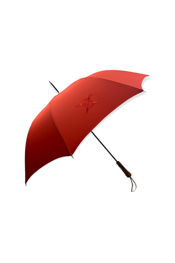 Grand parapluie automatique uni avec poignée droite en charme
