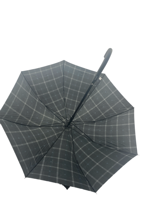 Parapluie canne automatique motif "carreaux homme"