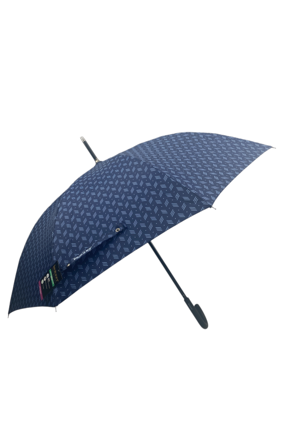 Parapluie canne automatique motif "chevron homme"