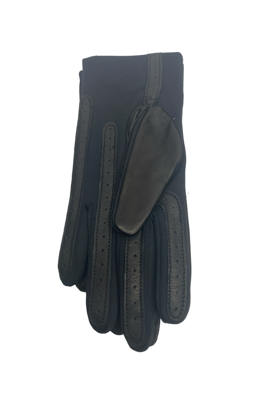 Gant noir tactile en cuir et lycra taille unique - Isotoner