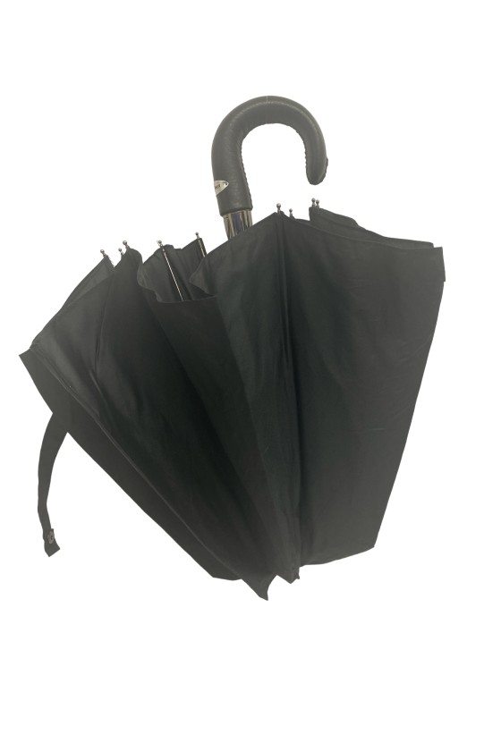 Parapluie pliable automatique avec poignée en cuir