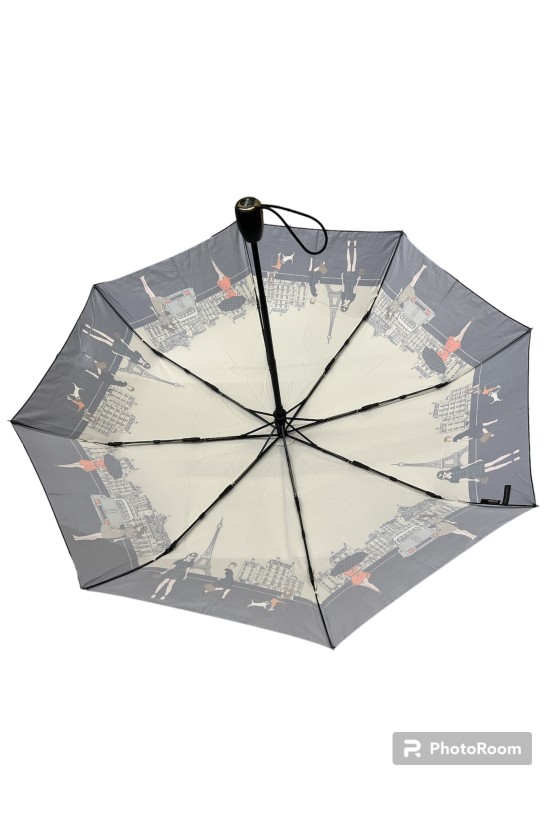 Parapluie duomatic avec motif "Parisien"