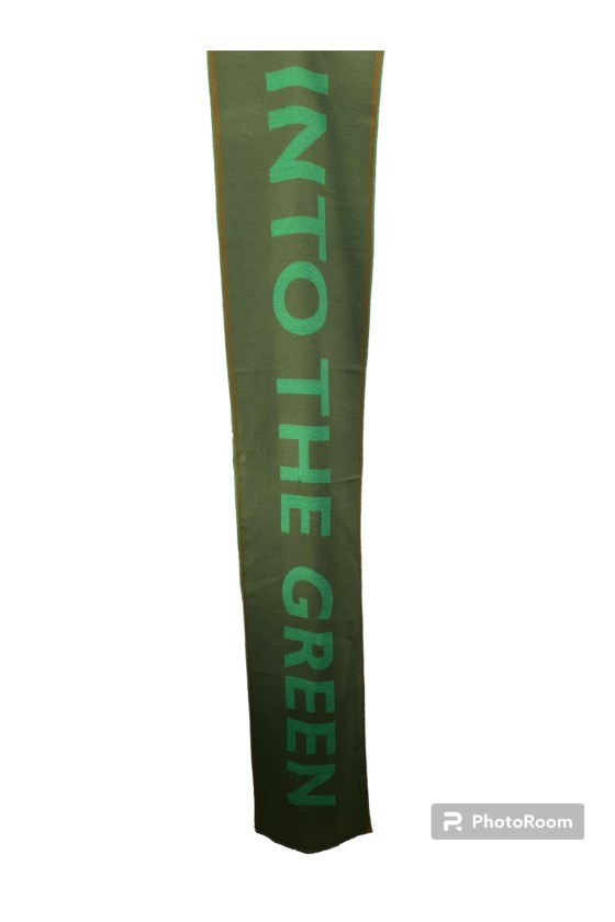 Echarpe dame étroite avec inscription "INTO THE GREEN"