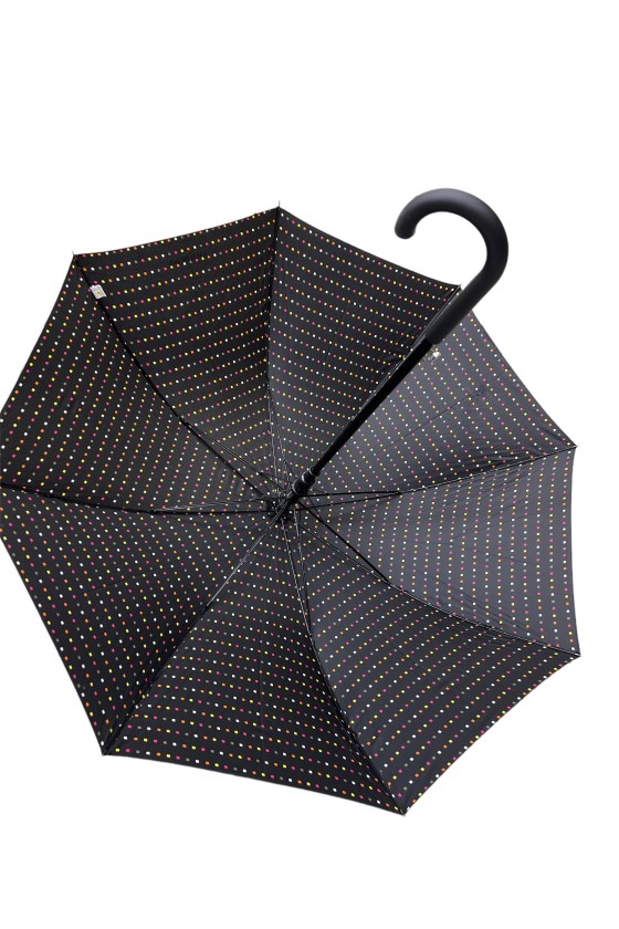 Parapluie canne automatique motif "pois carré"