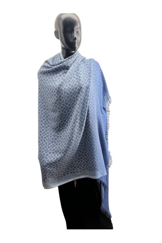 Fin foulard/écharpe mixte 100% fibres naturelles