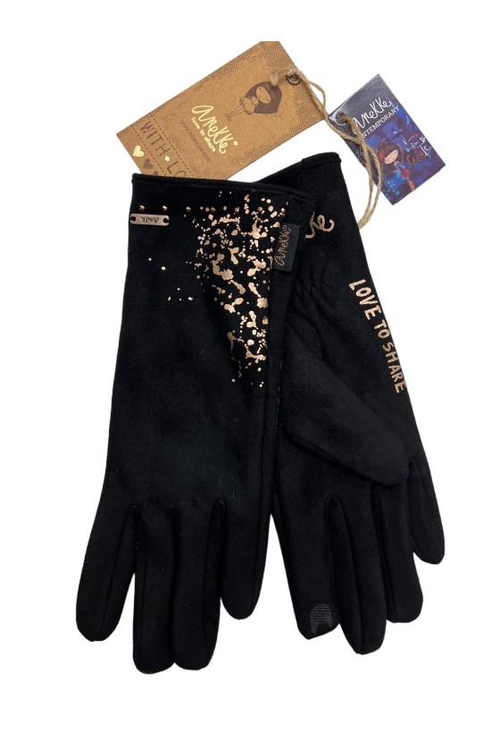 Gants noirs fun "touch"